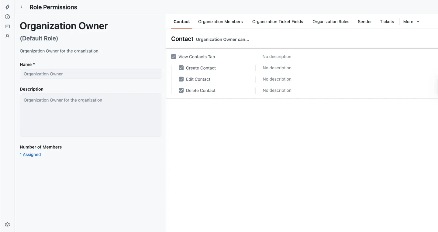Role Permissions Example